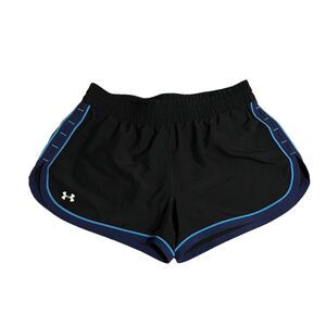 Under Armour Semi-fit Heat Gear Running Shorts XS Black, Purple & Blue